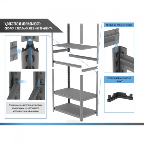 Стеллаж Beamy 1800x1200x500/9